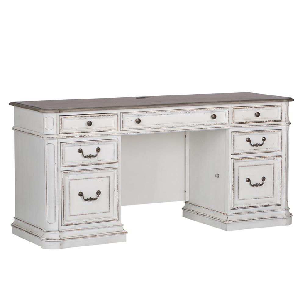 Magnolia Manor Credenza in Antique White. Picture 1