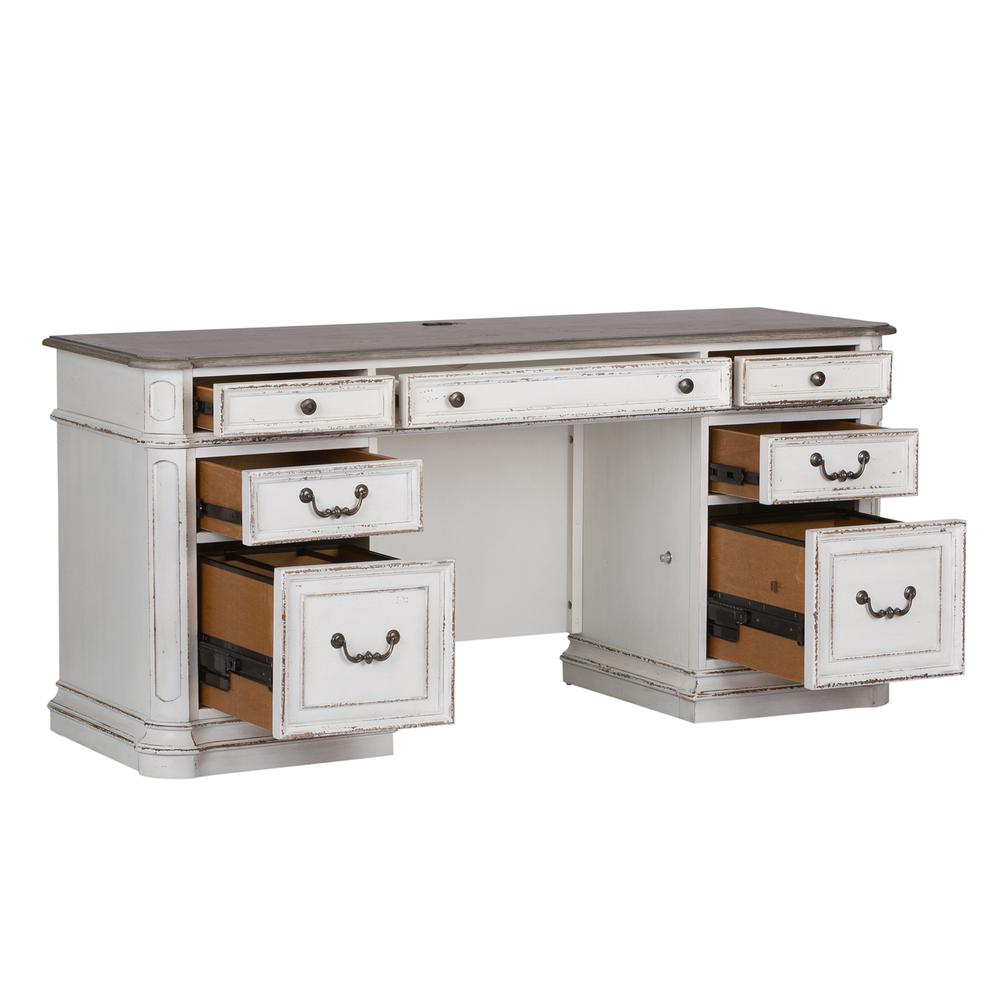 Magnolia Manor Credenza in Antique White. Picture 3