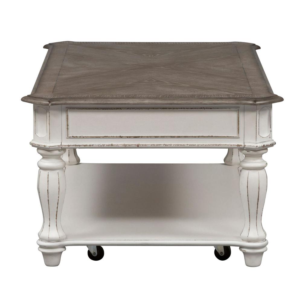 Magnolia Manor Rectangular Cocktail Table in Antique White. Picture 6