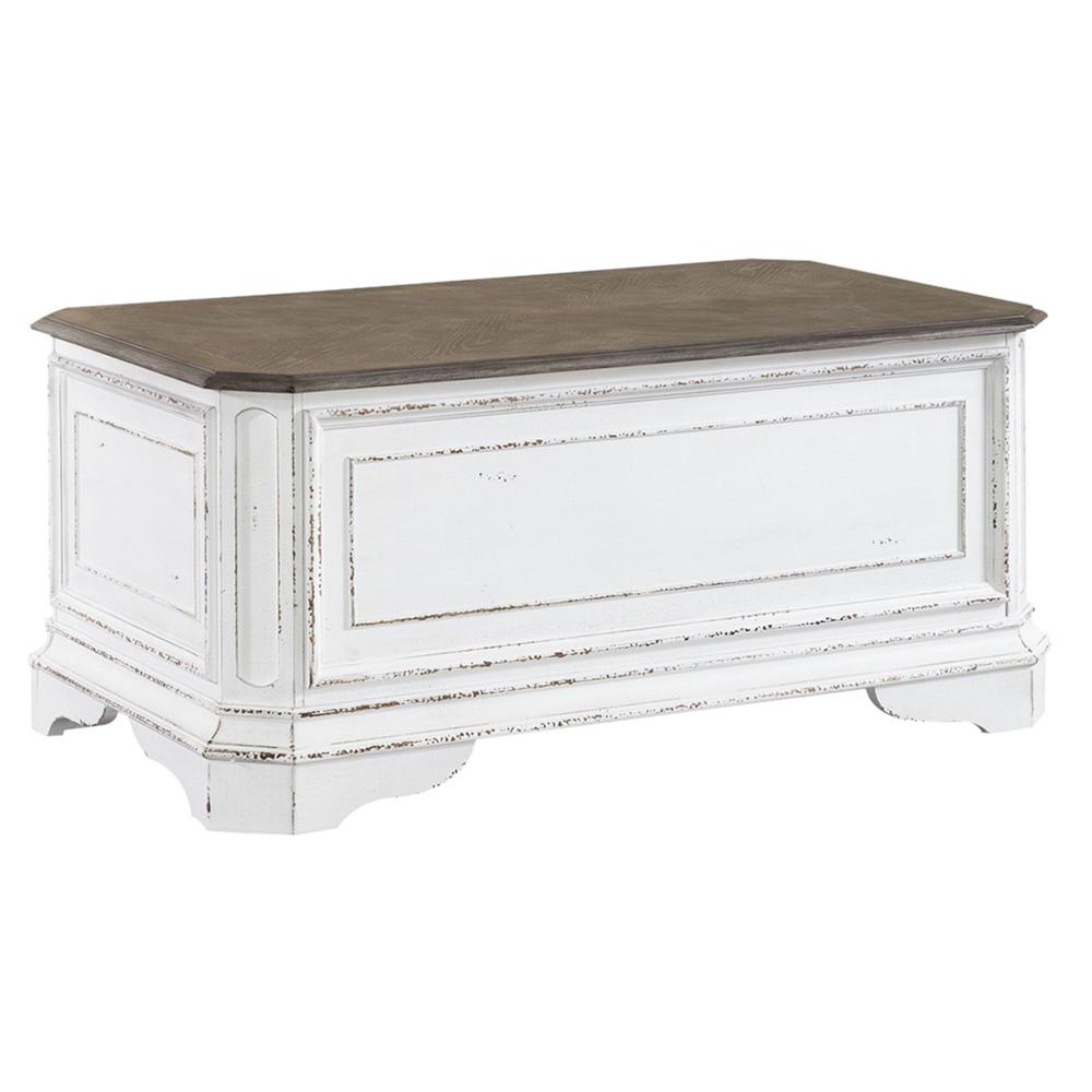 Magnolia Manor Storage Trunk in Antique White. Picture 1