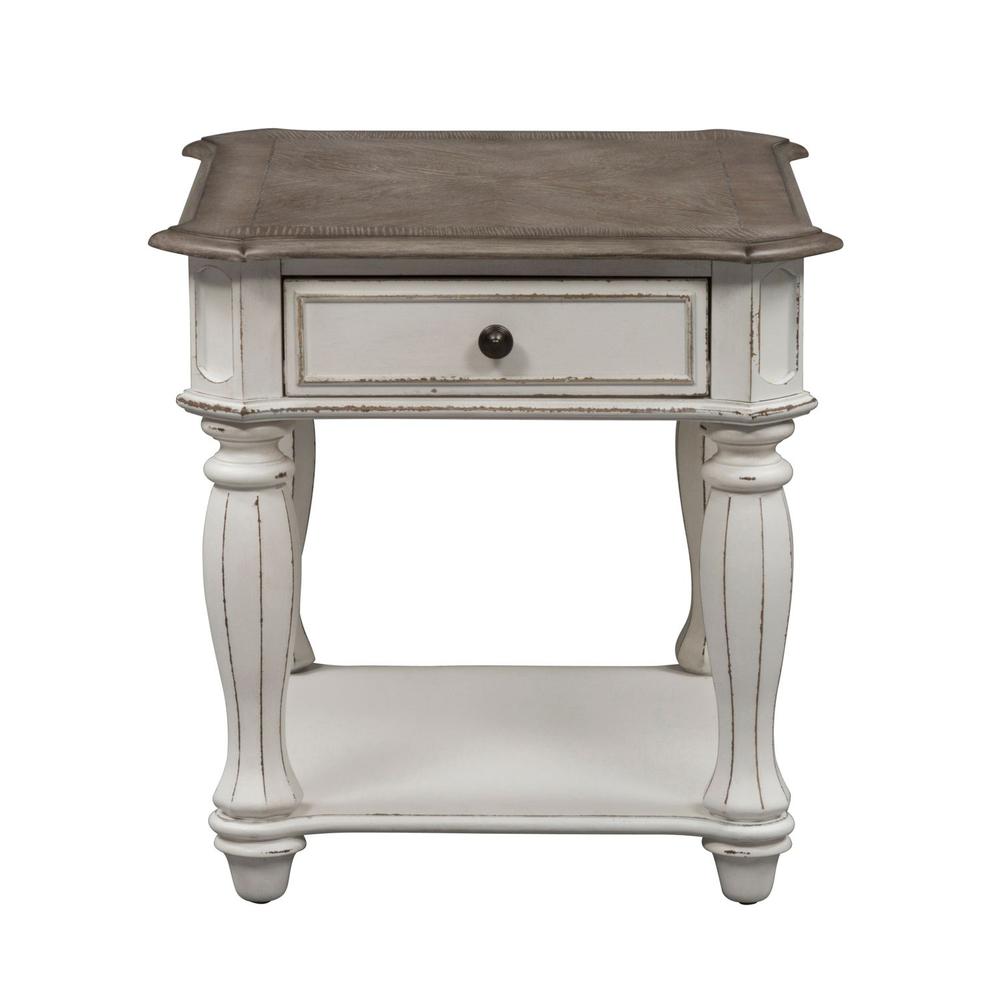 Magnolia Manor End Table in Antique White. Picture 2