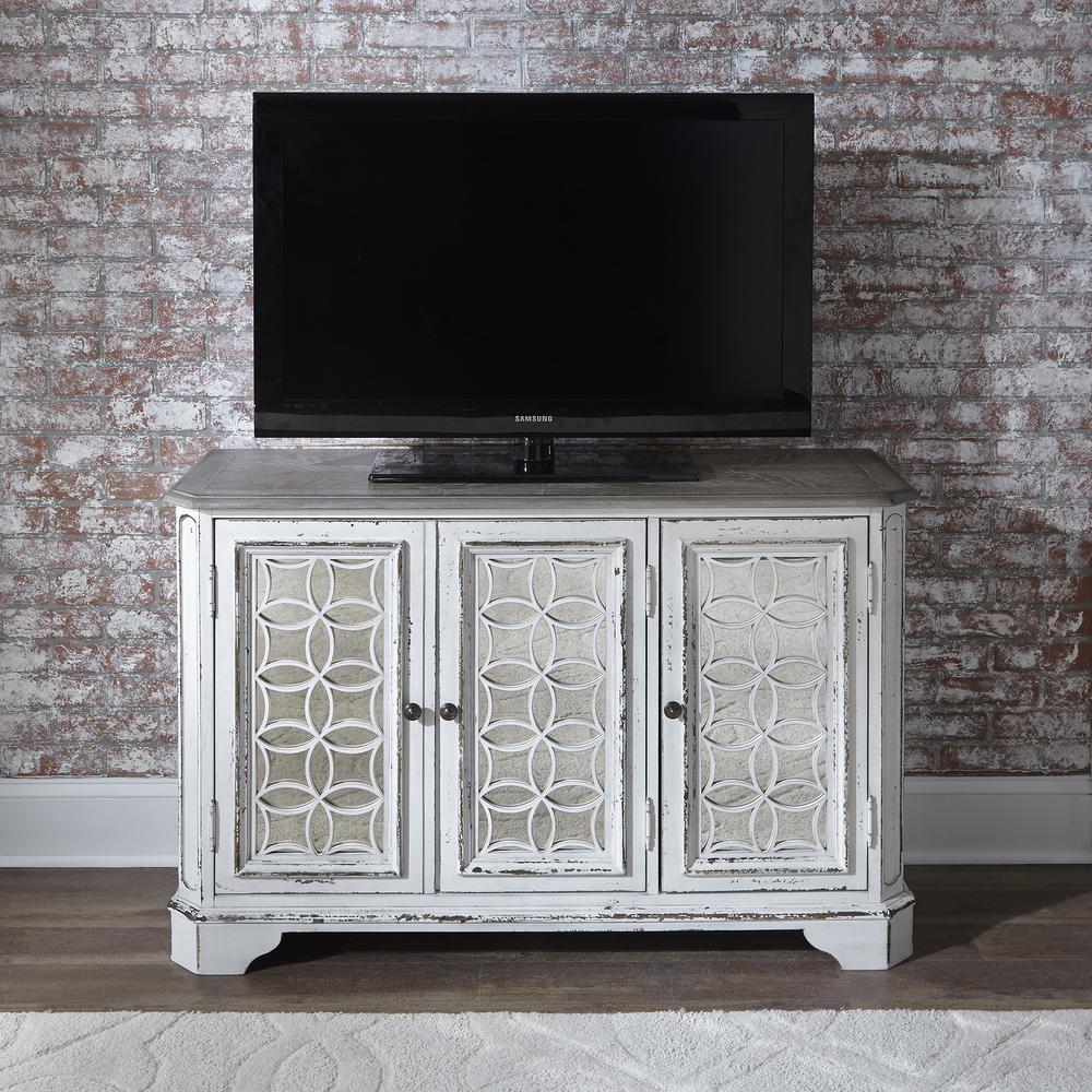 Magnolia Manor TV Console in Antique White. Picture 2