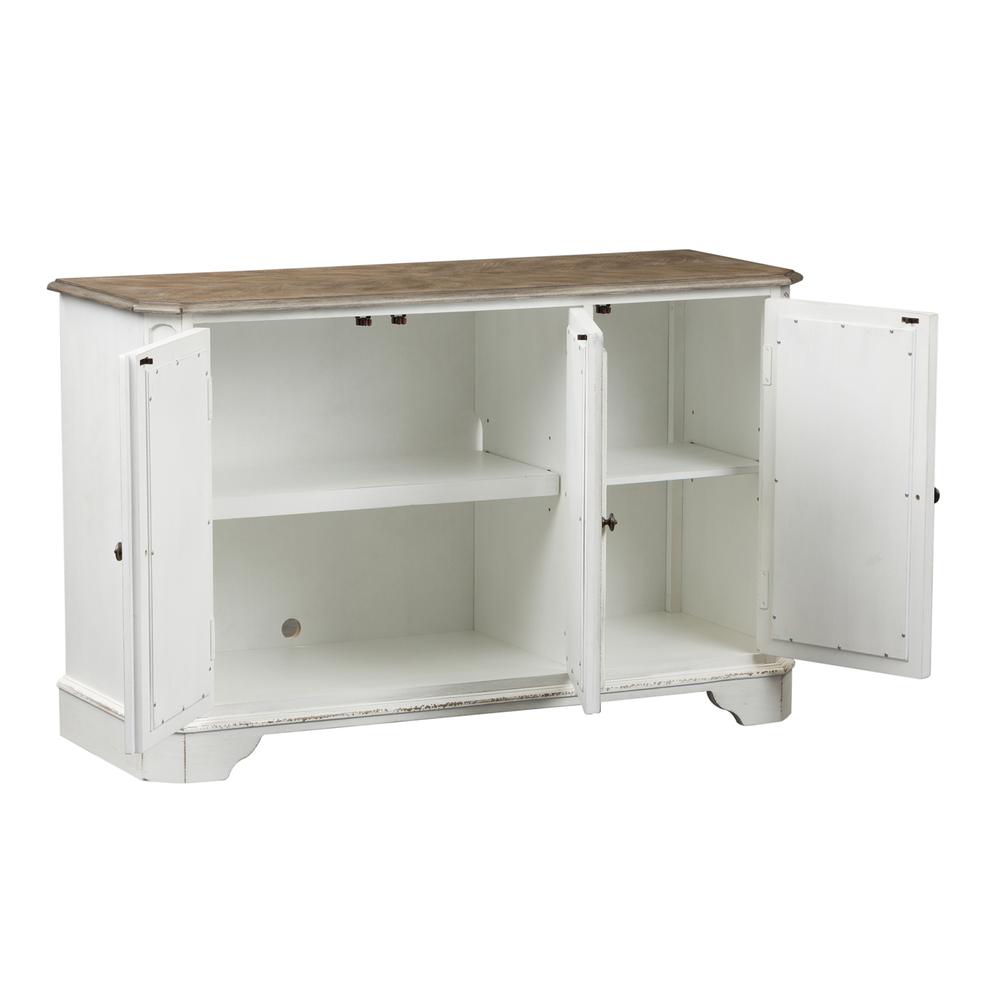 Magnolia Manor TV Console in Antique White. Picture 7