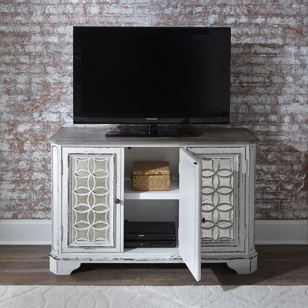 Magnolia Manor TV Console in Antique White. Picture 9