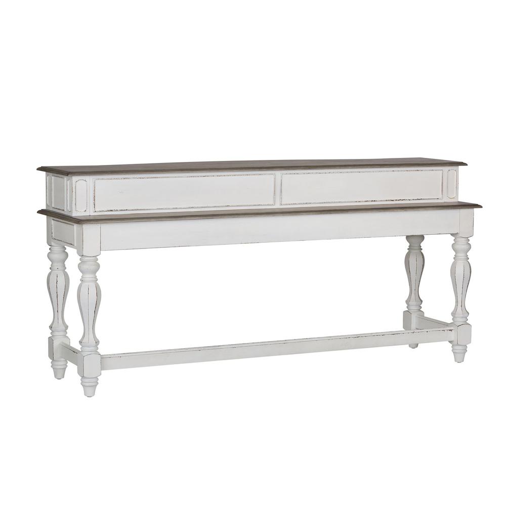 Magnolia Manor Console Bar Table in Antique White. Picture 1