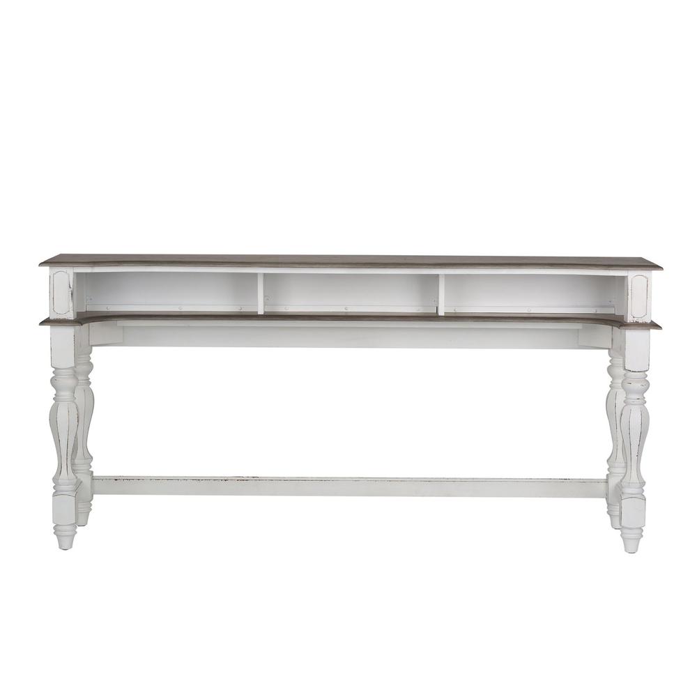 Magnolia Manor Console Bar Table in Antique White. Picture 2