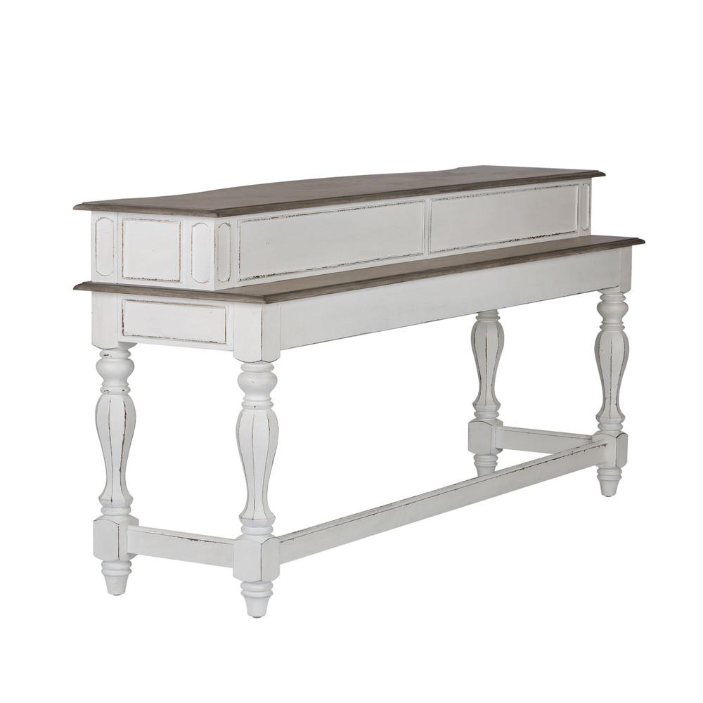 Magnolia Manor Console Bar Table in Antique White. Picture 3