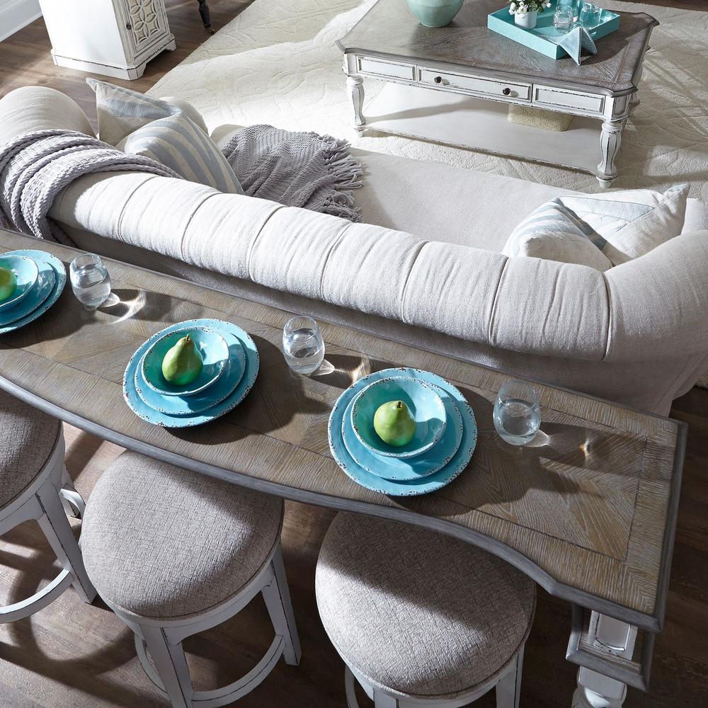 Magnolia Manor Console Bar Table in Antique White. Picture 6