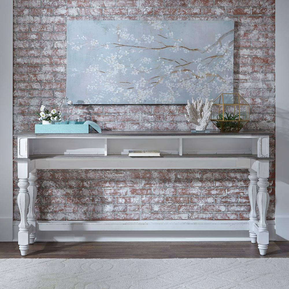 Magnolia Manor Console Bar Table in Antique White. Picture 9