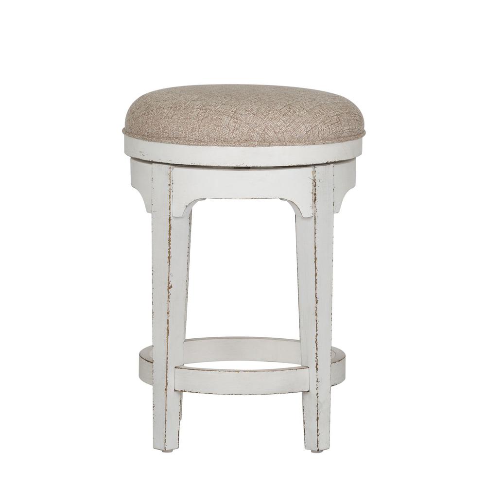 Magnolia Manor Console Swivel Stool in Antique White. Picture 2