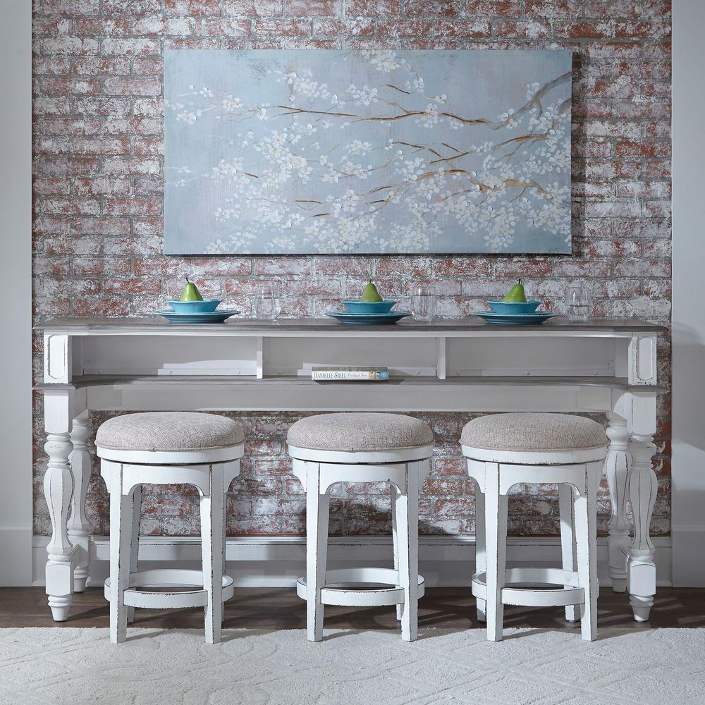 Magnolia Manor Console Swivel Stool in Antique White. Picture 5