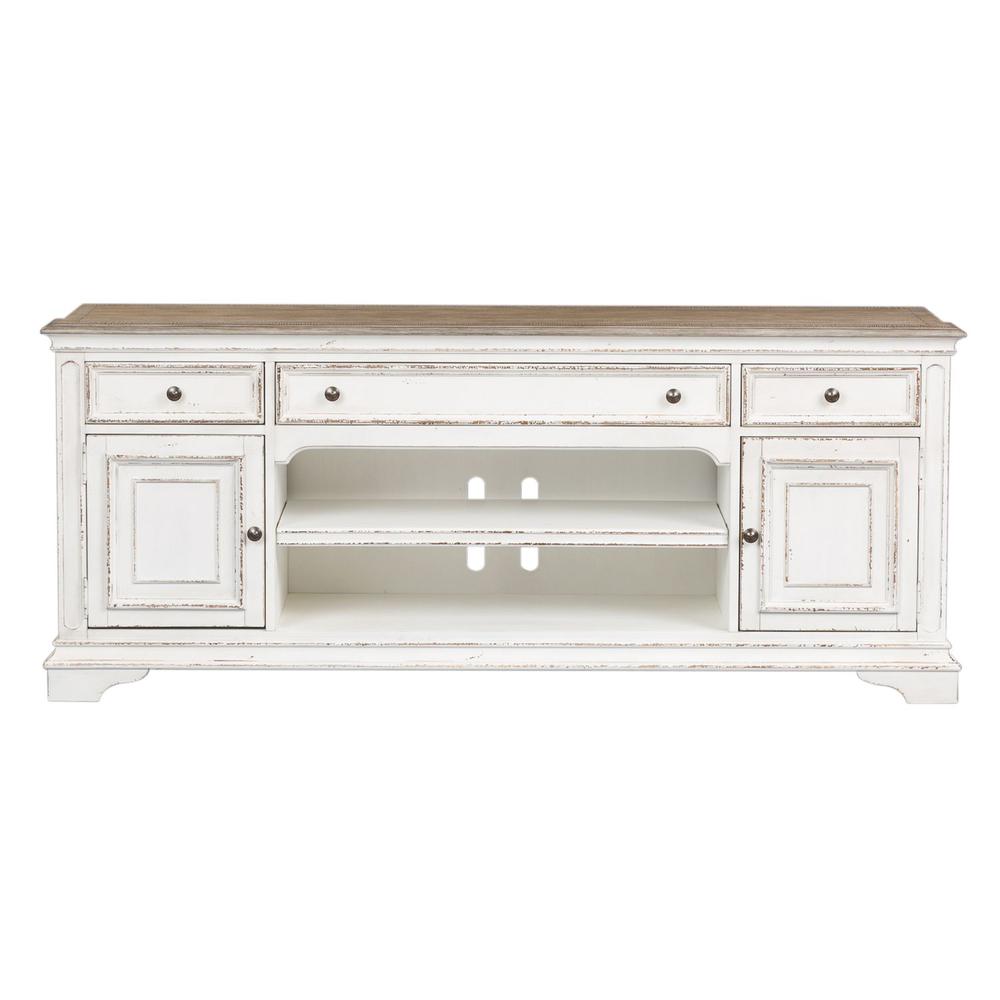 Magnolia Manor Entertainment TV Stand in Antique White. Picture 4