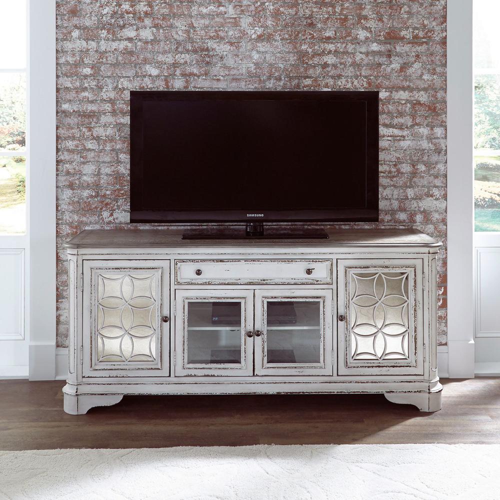 Magnolia Manor Entertainment TV Stand in Antique White. Picture 5