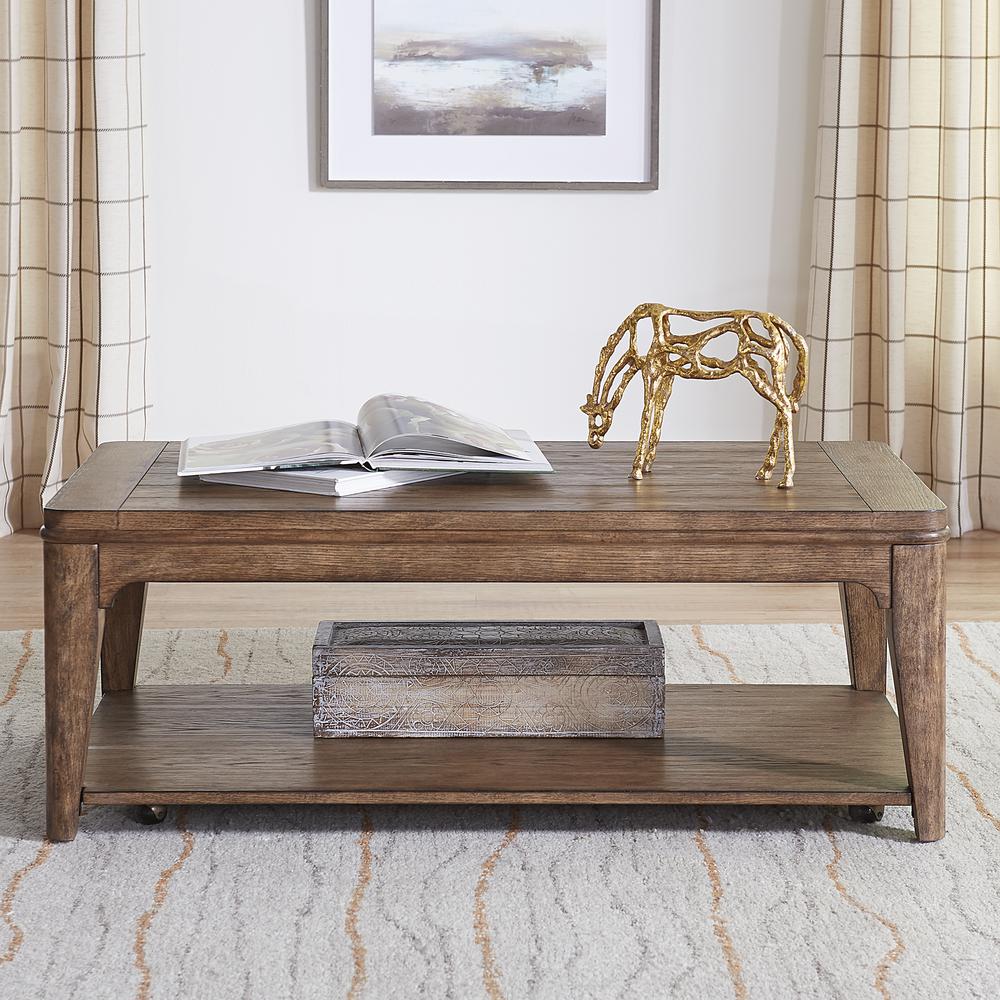 Ashford Rectangular Cocktail Table in Sienna. Picture 2