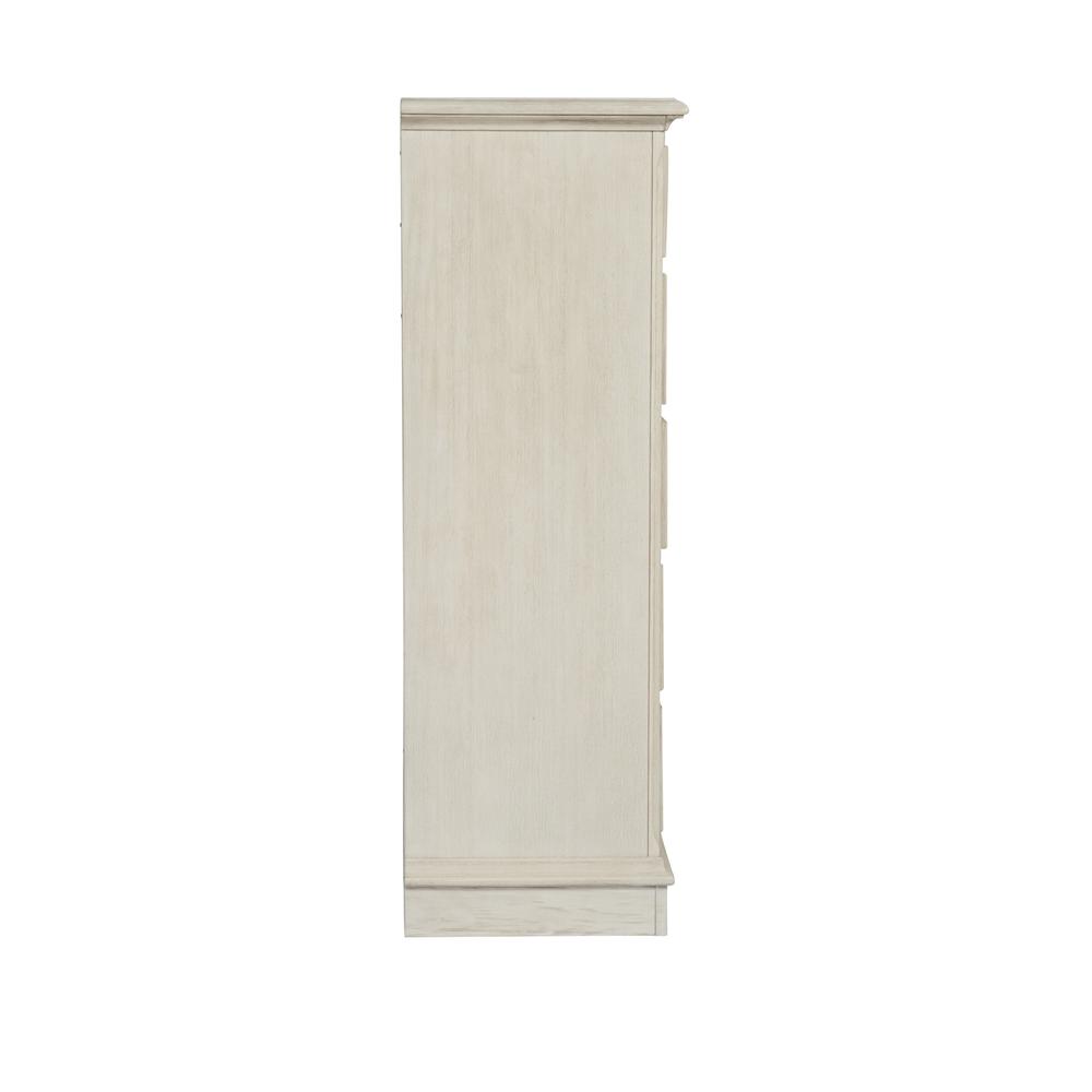Bayside 5 Drawer Chest in Antique White w/ Heavy Wirebrush. Picture 3