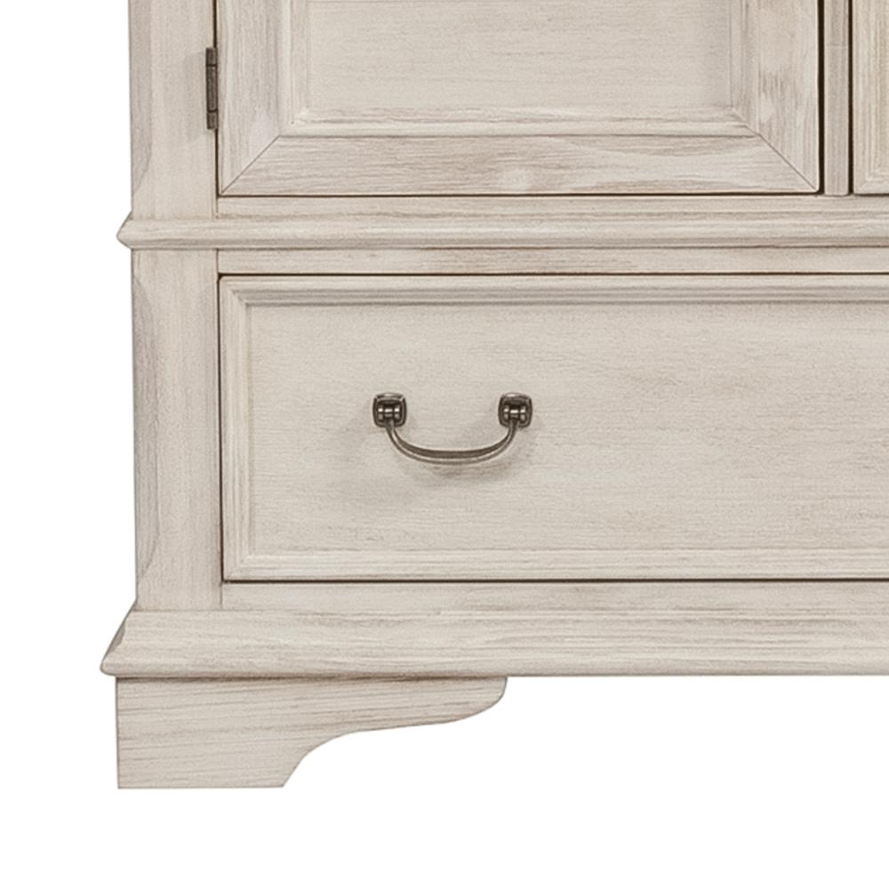 Bayside Gentleman's Chest in Antique White w/ Heavy Wirebrush. Picture 2