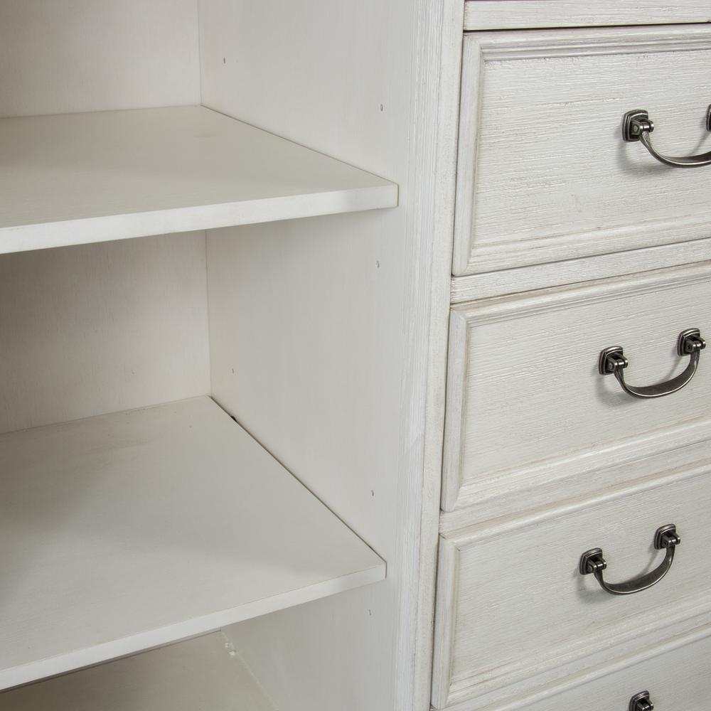 Bayside Gentleman's Chest in Antique White w/ Heavy Wirebrush. Picture 7