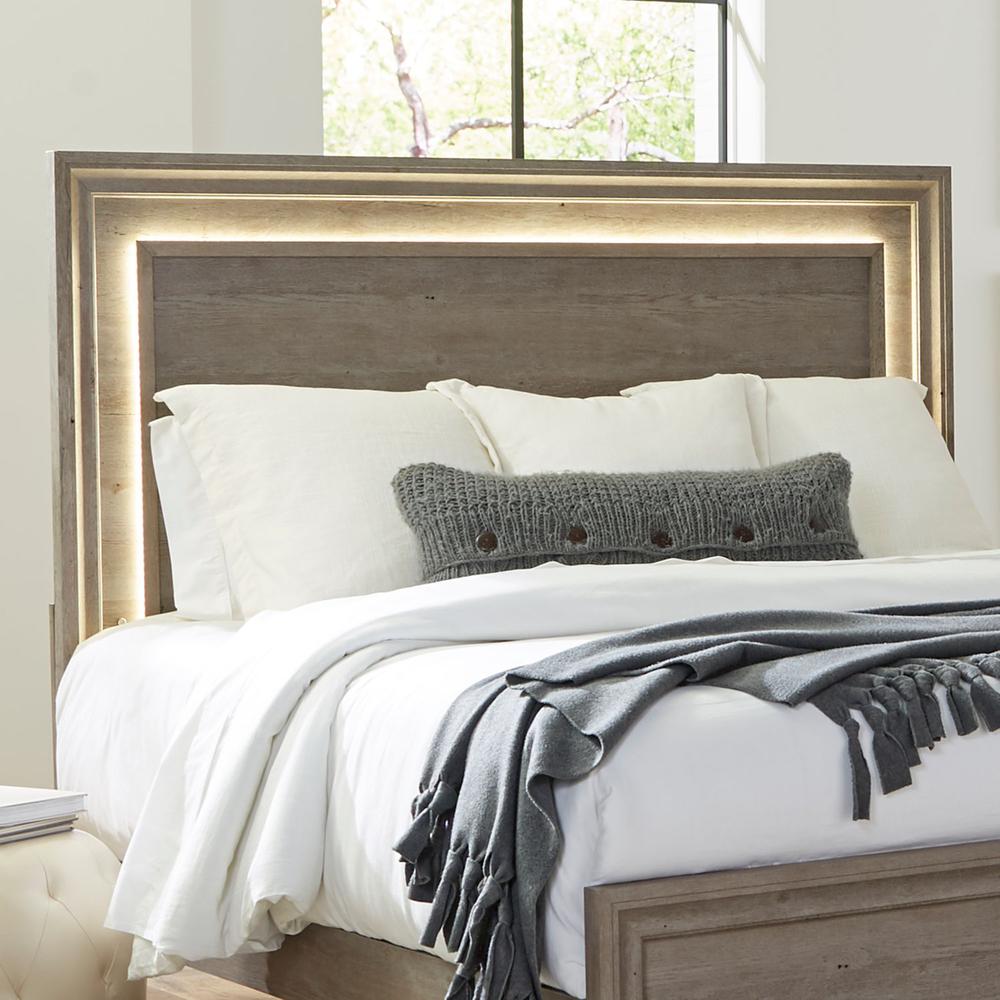 Horizons King Panel Bed in Graystone. Picture 2
