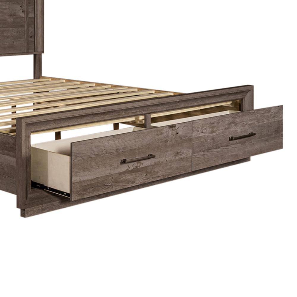 Horizons King Storage Bed in Graystone. Picture 3
