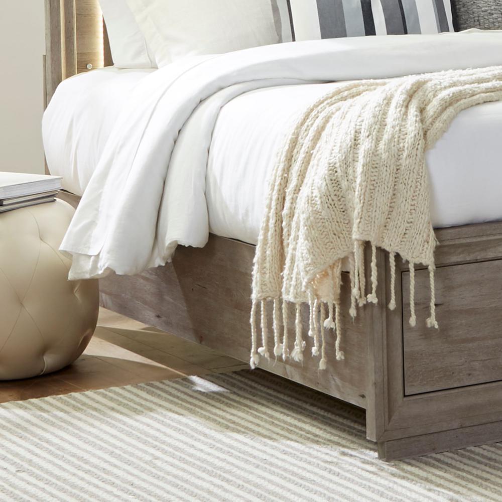 Horizons King Storage Bed in Graystone. Picture 7