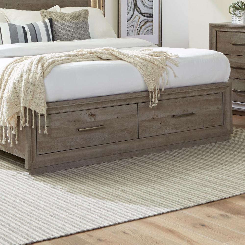 Horizons Queen Storage Bed in Graystone. Picture 6
