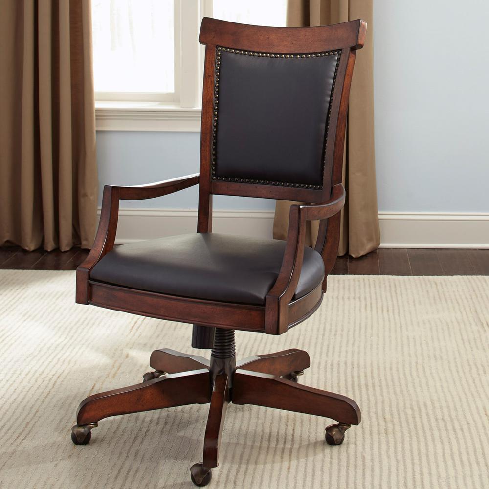 Brayton Manor Jr Executive Desk Chair, W23 x D23 x H42, Dark Brown. Picture 2
