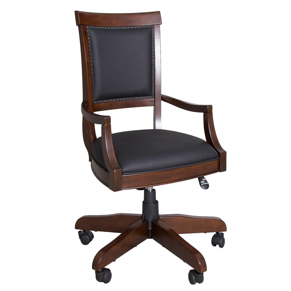 Brayton Manor Jr Executive Desk Chair, W23 x D23 x H42, Dark Brown. Picture 1