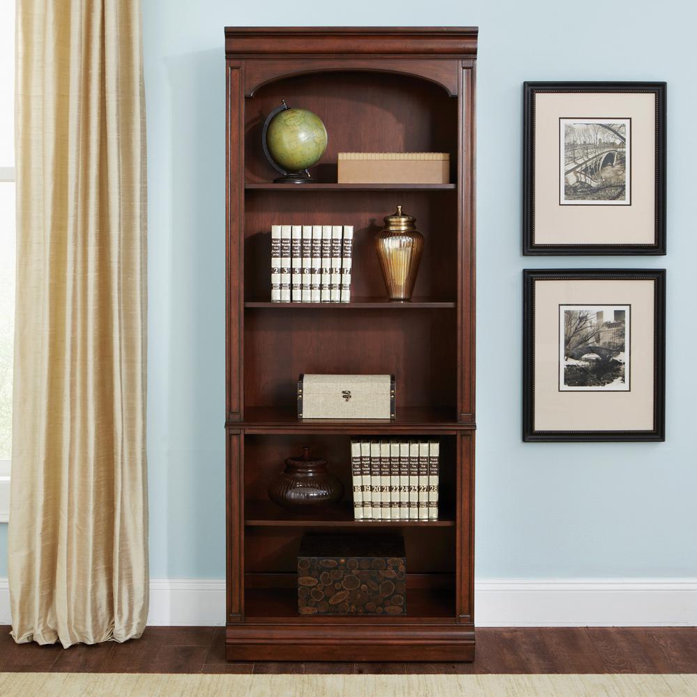 Brayton Manor Jr Executive Open Bookcase in Cognac. Picture 3