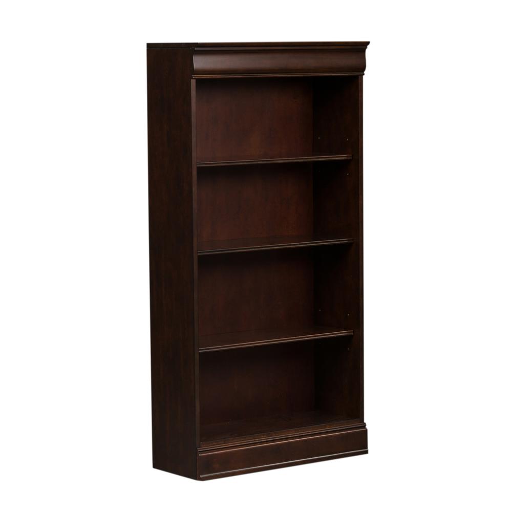 Brayton Manor Jr Executive 60 Inch Bookcase (RTA) in Cognac. Picture 1