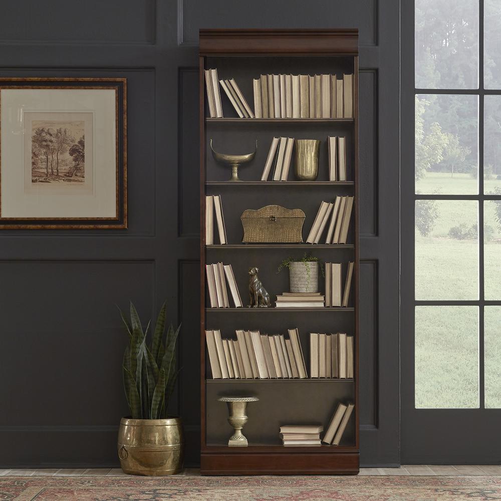 Brayton Manor Jr Executive 84 Inch Bookcase (RTA) in Cognac. Picture 3