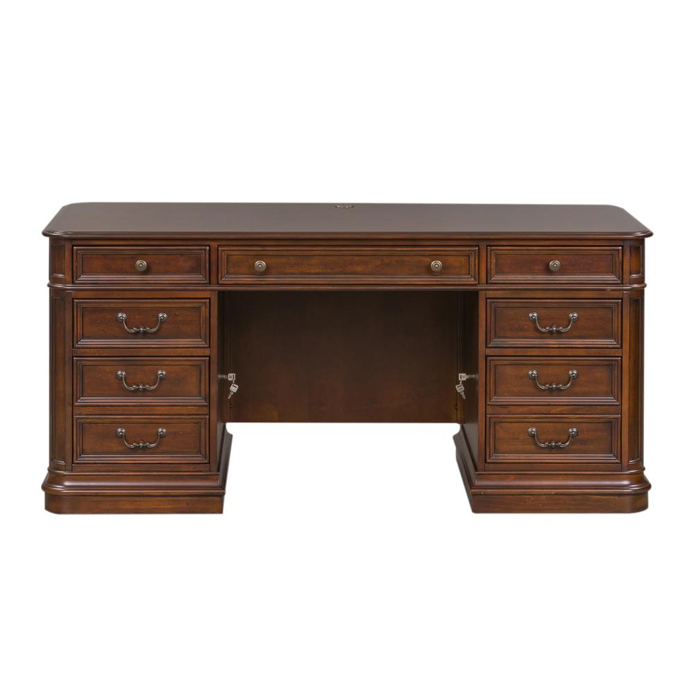 Brayton Manor Jr Executive Desk in Cognac. Picture 3
