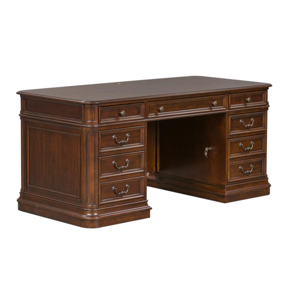 Brayton Manor Jr Executive Desk in Cognac. Picture 1