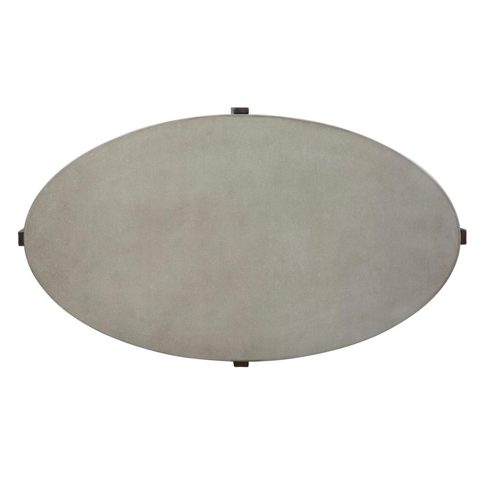 Cascade Oval Cocktail Table in Wirebrush Rustic Brown. Picture 2