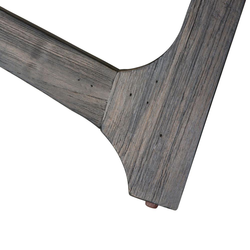 Cascade Round Cocktail Table in Wirebrush Rustic Brown. Picture 5
