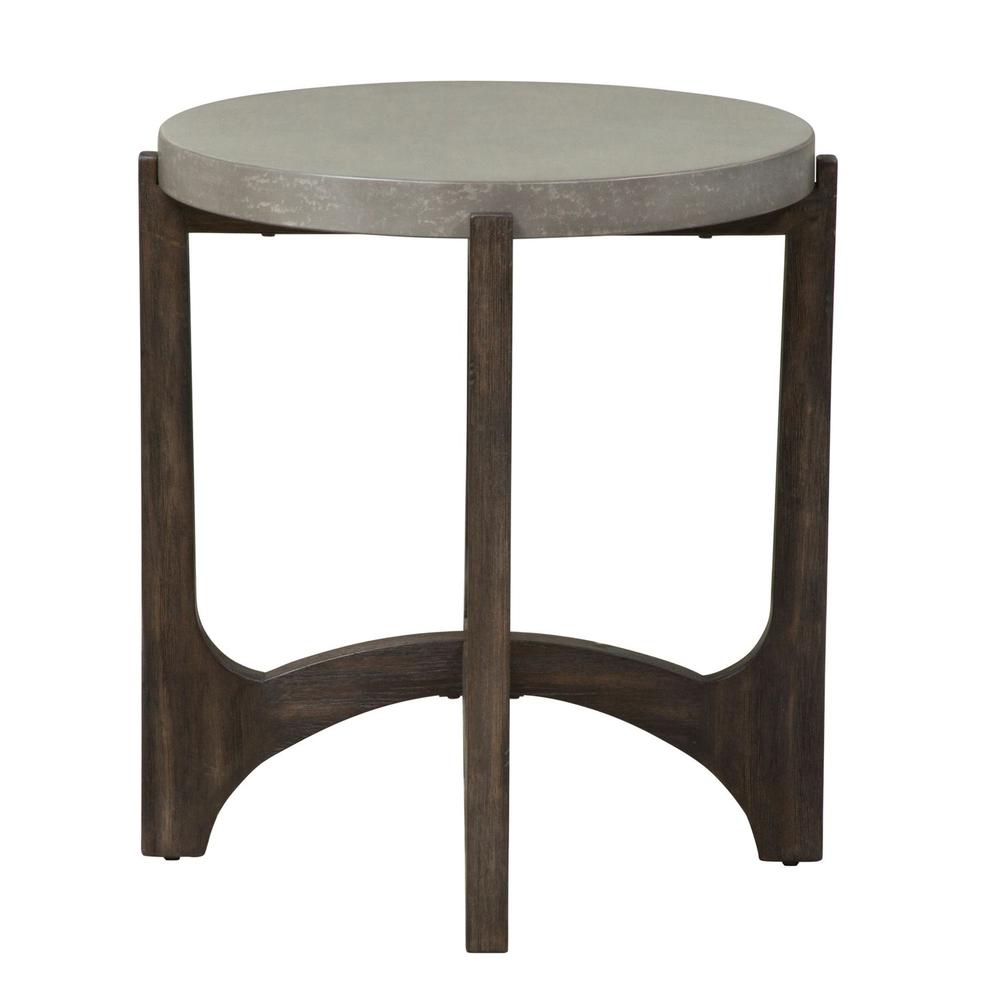 Cascade End Table in Wirebrush Rustic Brown. Picture 2