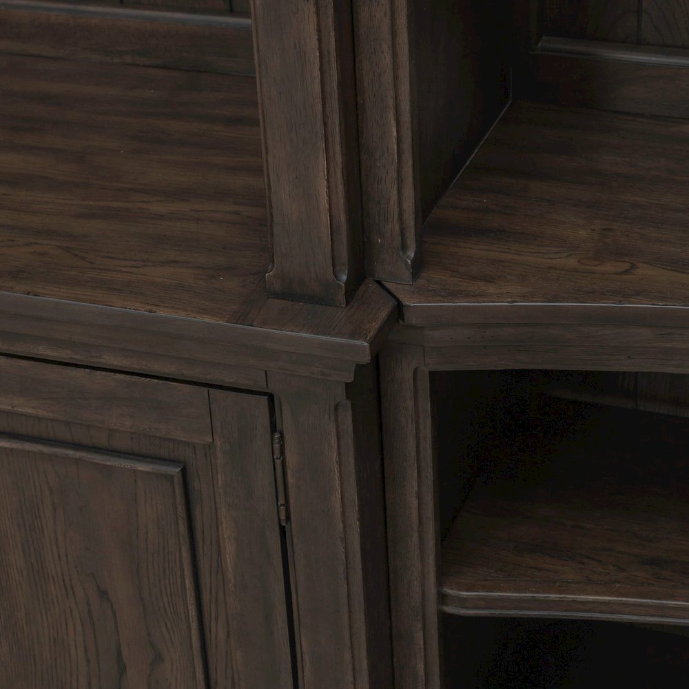 Paradise Valley Entertainment Center with Piers for Living Room - Saddle Brown. Picture 3