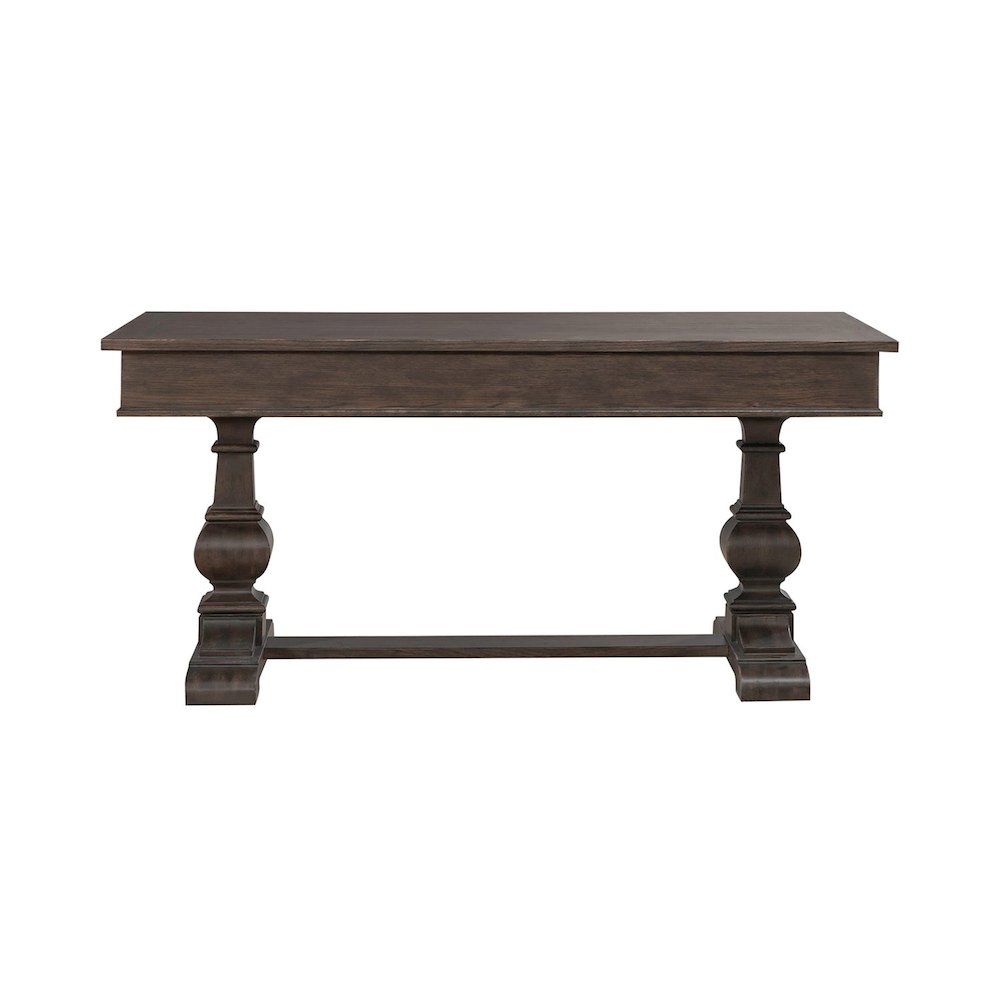 Paradise Valley Writing Desk with Keyboard Tray Home Office - Brown Oak Wood. Picture 5