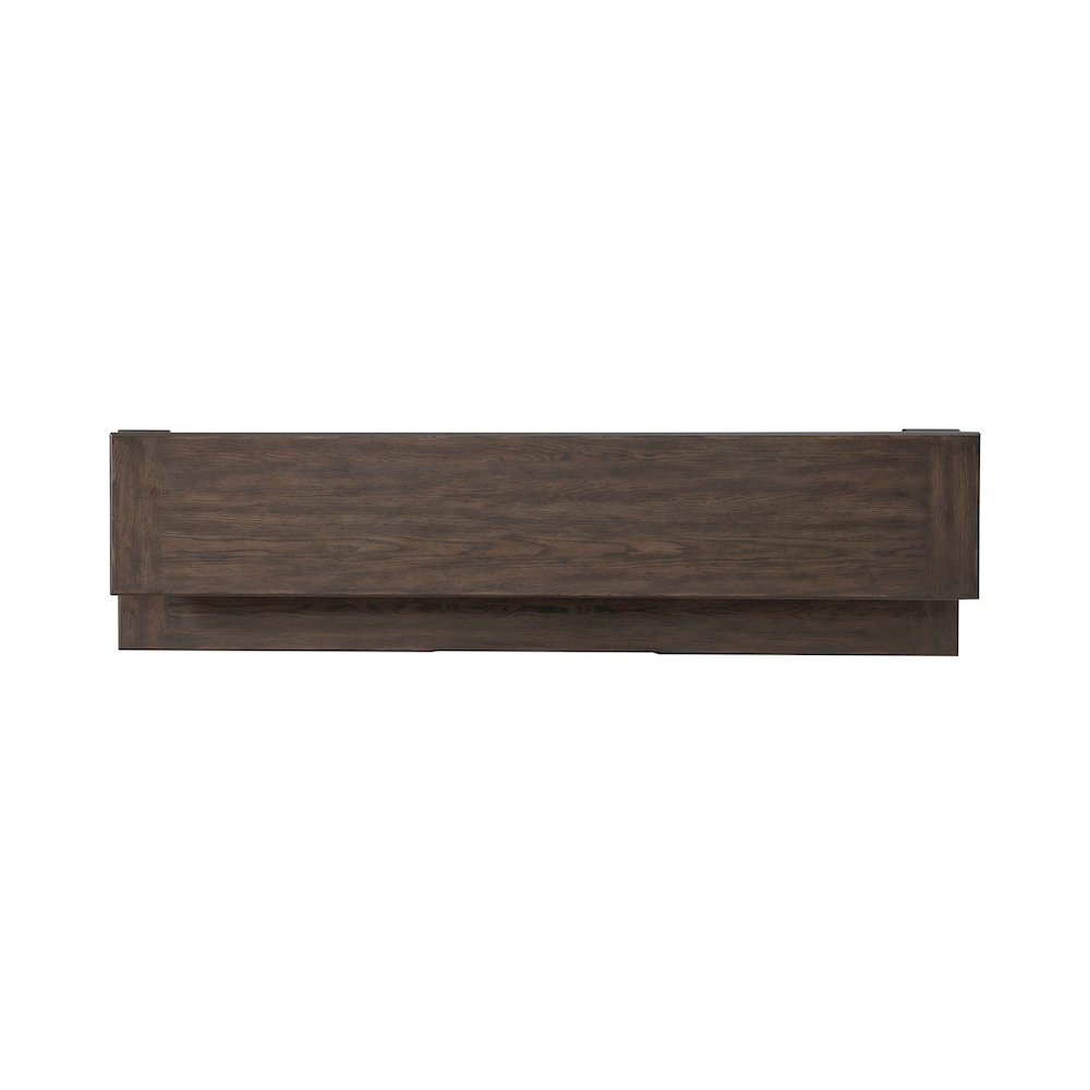 Console Bar Table Traditional - AC USB Charging Station - Saddle Brown Oak Wood. Picture 6