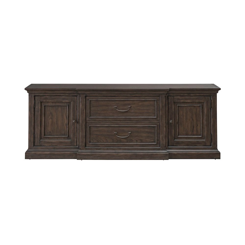 Paradise Valley 78 Inch Entertainment Console for Living Room - Saddle Brown. Picture 7