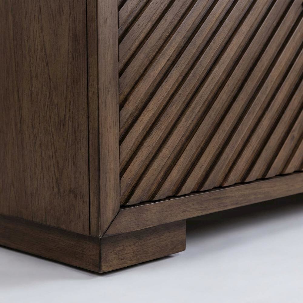 Urban Bronze TV Console in Poplar Solids & Walnut Veneers. Picture 6