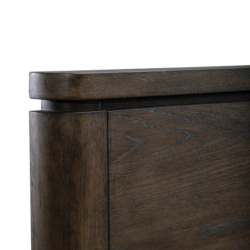 Cascade Falls Queen Panel Bed with LED Touch Light - Satin Espresso Oak. Picture 10