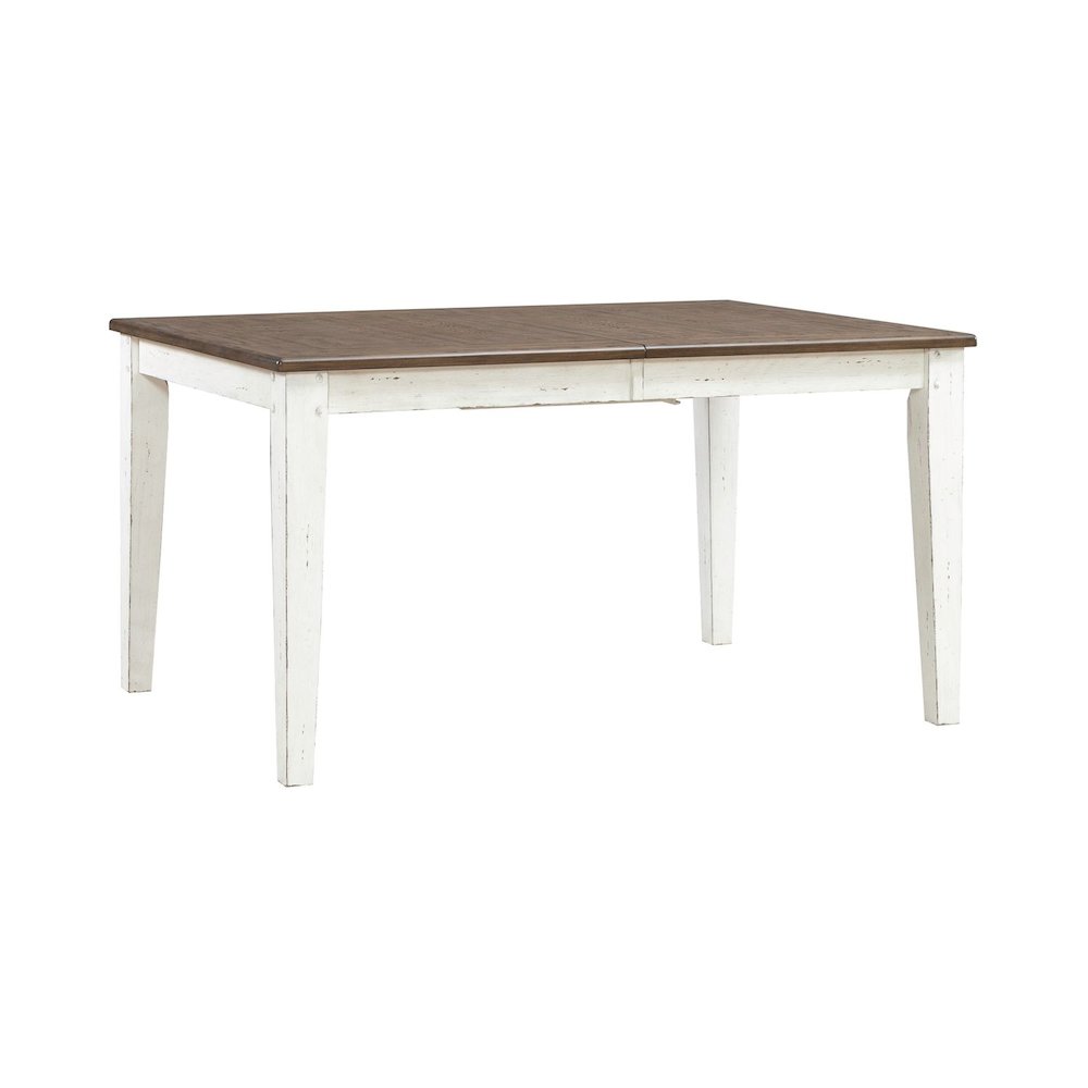6 Piece Rectangular Table Set with 4 Dining Chairs, Bench -Graphite & Whitestone. Picture 4