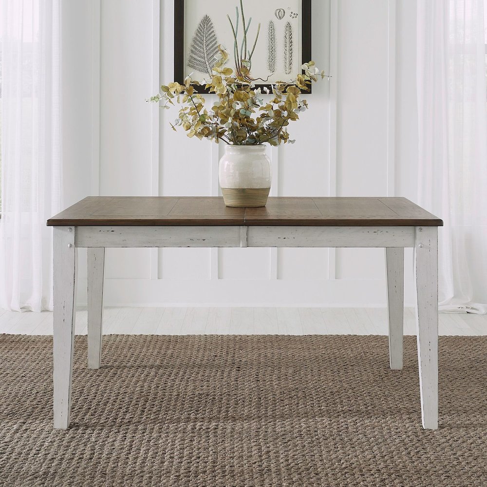 6 Piece Rectangular Table Set with 4 Dining Chairs, Bench -Graphite & Whitestone. Picture 8