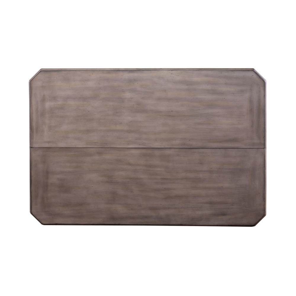Ocean Isle Gathering Table in Antique White w/ Weathered Pine. Picture 6