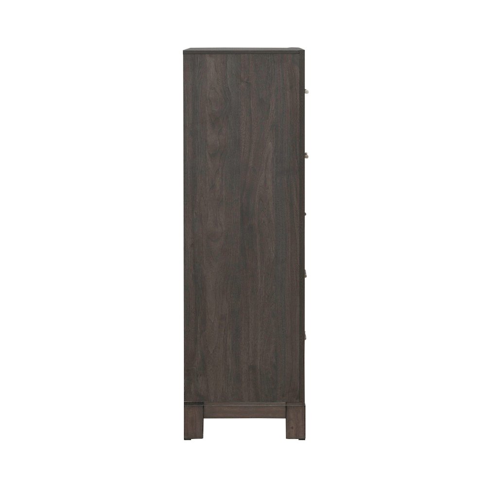 Modern Edge 5 Drawer Chest for Bedroom - Caffe. Picture 2