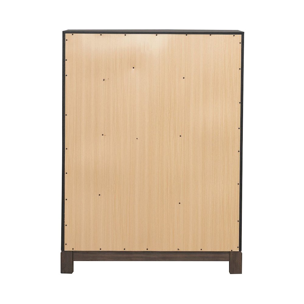 Modern Edge 5 Drawer Chest for Bedroom - Caffe. Picture 3