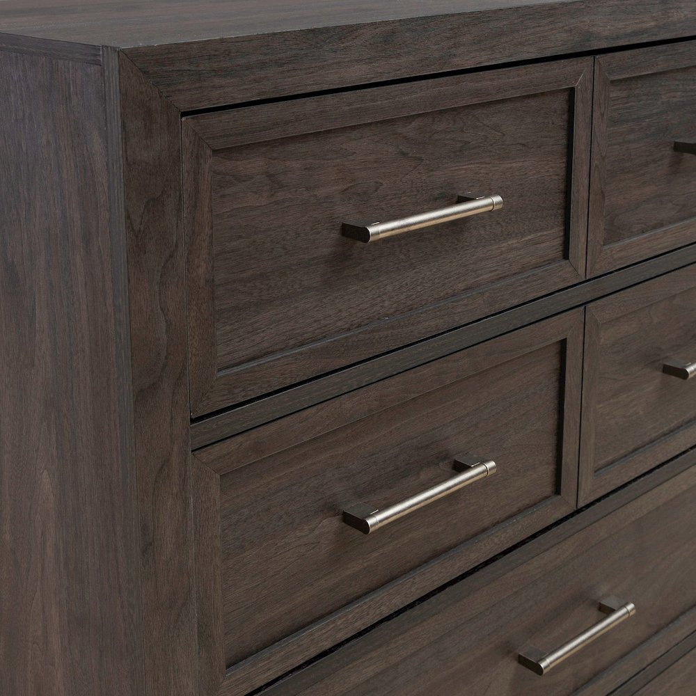 Modern Edge 5 Drawer Chest for Bedroom - Caffe. Picture 6