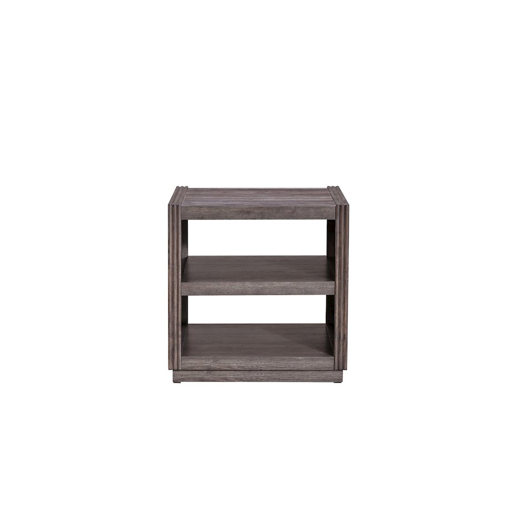 Modern Edge End Table for Living Room Contemporary - Caffe Brown. Picture 3