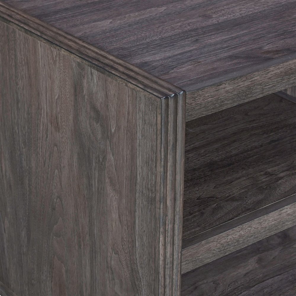 Modern Edge End Table for Living Room Contemporary - Caffe Brown. Picture 6