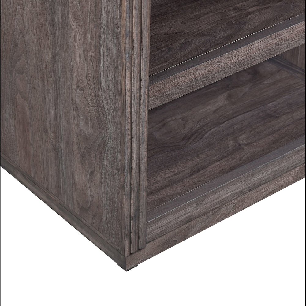 Modern Edge End Table for Living Room Contemporary - Caffe Brown. Picture 7